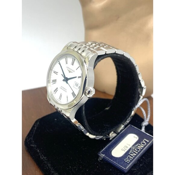 Longines Women's Watch L23214116 Record Swiss Automatic White Dial 30mm Steel - Picture 2 of 14